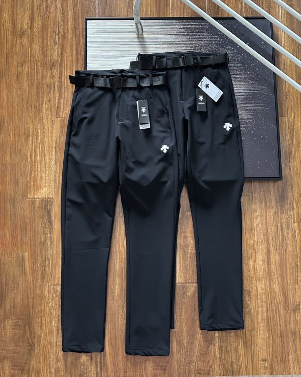 Premium Quality Descente Trousers Black Knit Casual Luxury