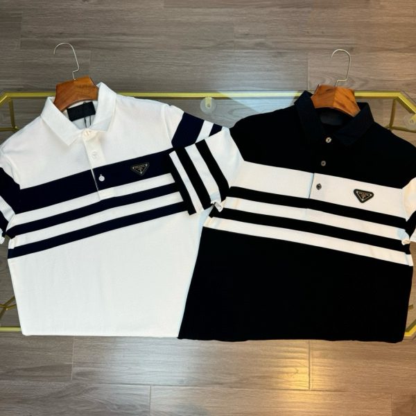 Premium Quality Prada Short-Sleeved Black Logo Luxury