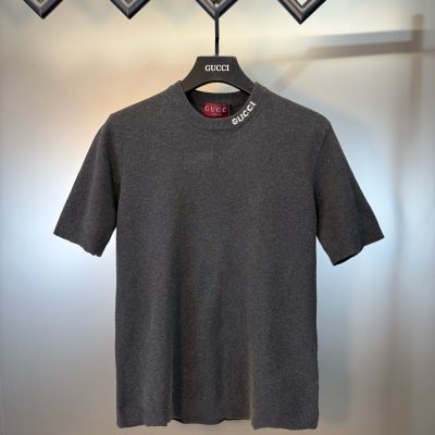 Premium Quality Gucci Short Sleeves Navy Cotton Collection