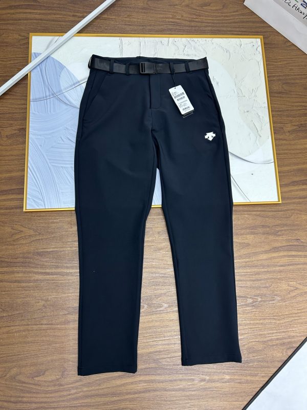 High Quality Descente Trousers Black Knit Casual Luxury