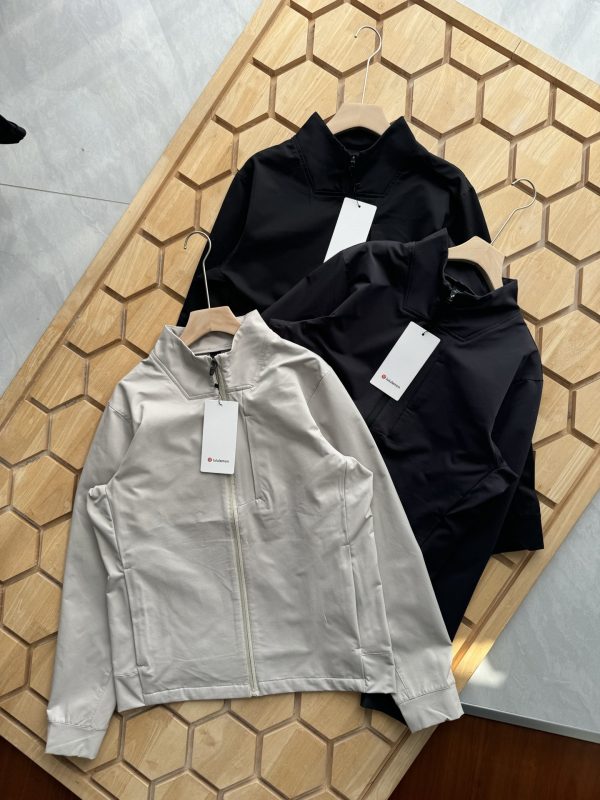 Best Selling Lululemon Jacket Beige Polyester Classic Luxury