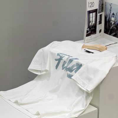 High Quality Fila Short Sleeves Black Cotton Classic Style