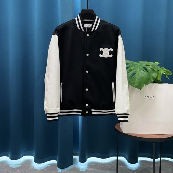 High Quality Celine Coats Wool Jacquard Collection