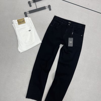 Premium Quality Fendi Jeans Yellow Retro Style