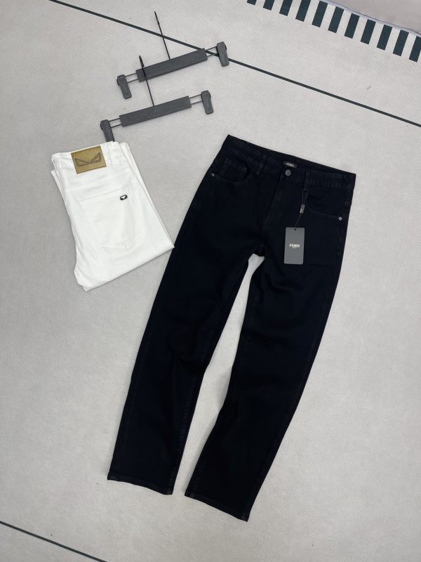 Premium Quality Fendi Jeans Yellow Retro Style