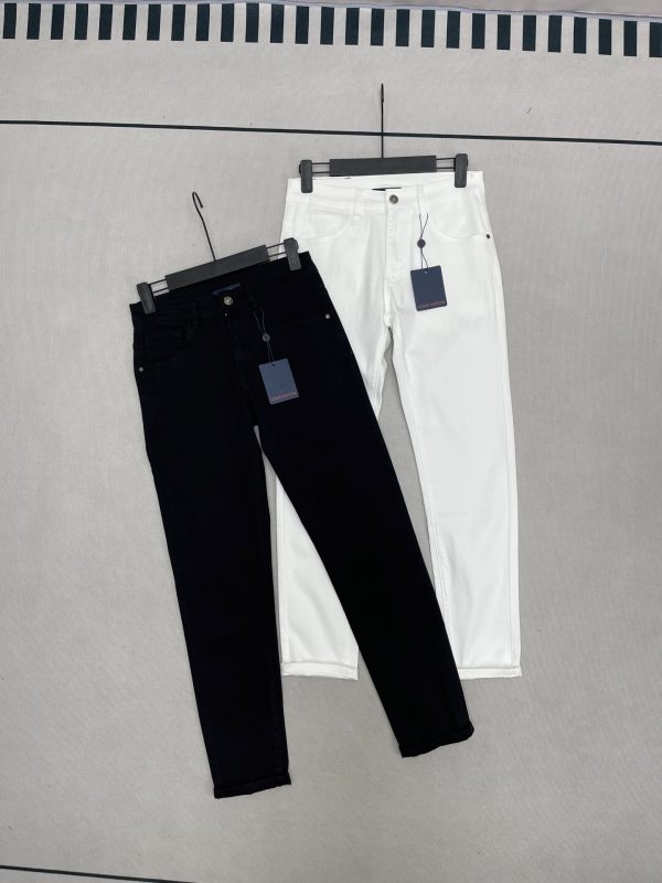 Premium Louis Vuitton Jeans Black Cotton Washed Collection