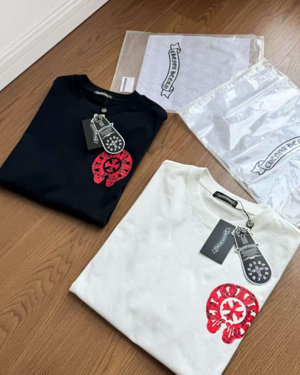 Best Selling Chrome Hearts Short Sleeves Black Cotton Washed Luxury