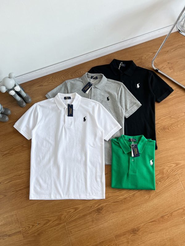 Luxury Ralph Lauren Polo Shirt Black Cotton Classic Collection
