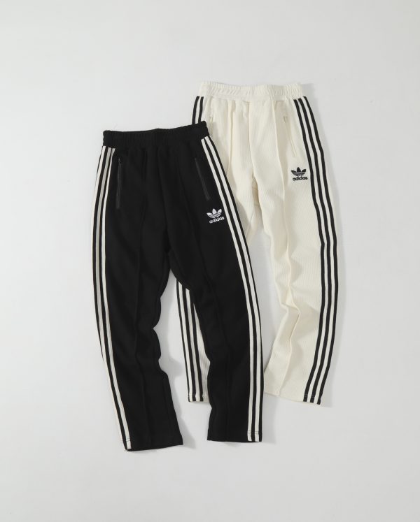 Premium Adidas Casual Pants Pink Cotton Stripe Luxury