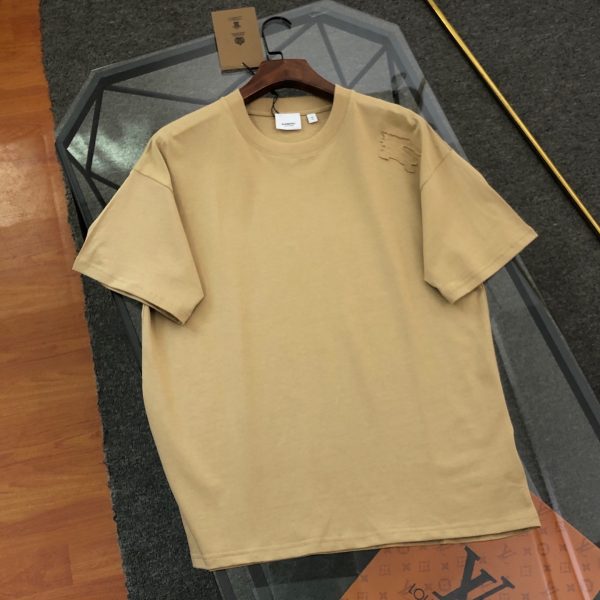 Luxury Burberry Short Sleeves Black Embroidered Collection