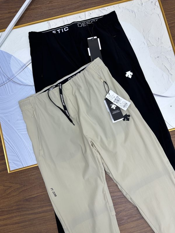 Premium Quality Descente Trousers Black Linen Casual Luxury