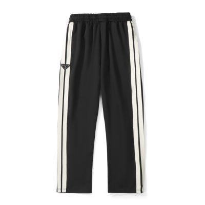 High Quality Prada Straight-Leg Pants Logo Style