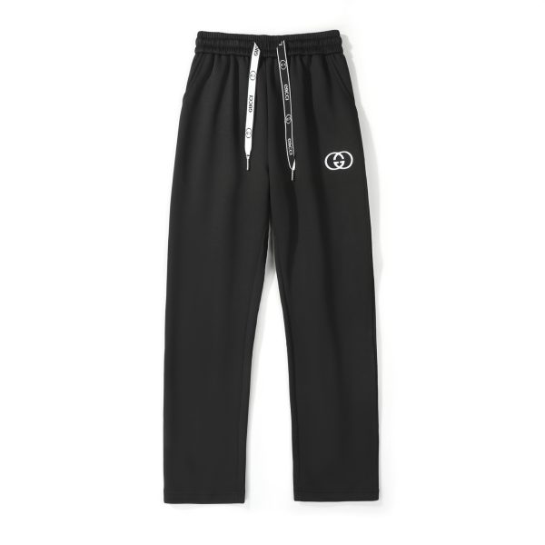 Premium Gucci Straight-Leg Pants Embroidered Style