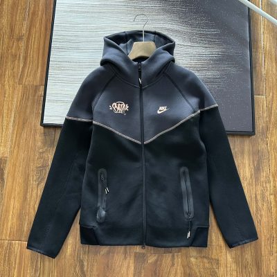 Luxury Nike Jackets Black Cotton Logo Luxury