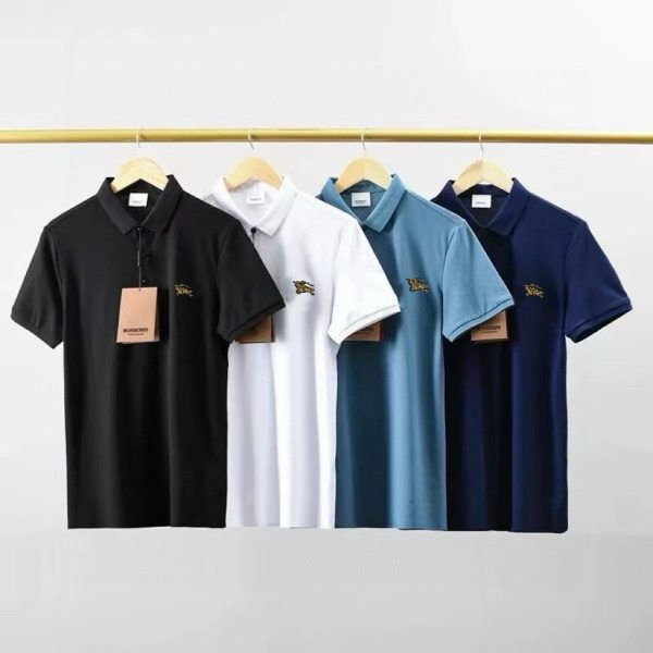 Premium Quality Burberry Short Sleeves Black Breathable Luxury