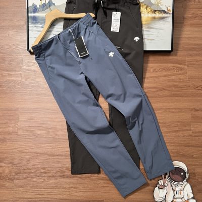 Luxury Descente Casual Pants Polyester Logo Style