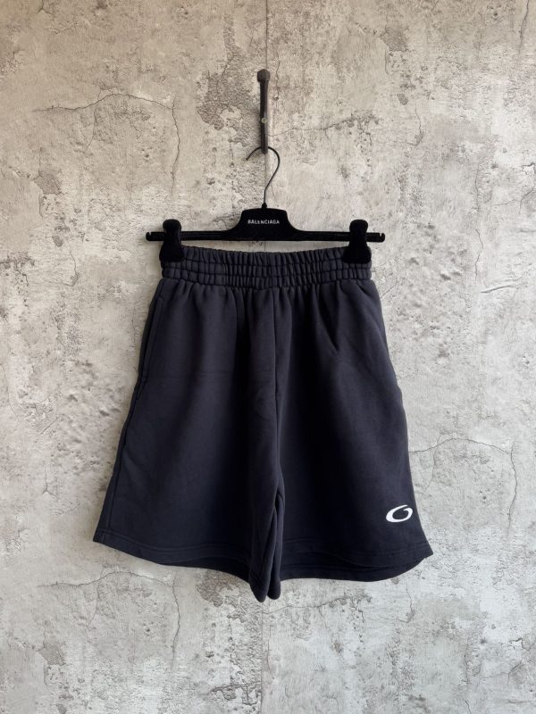 High Quality Balenciaga Shorts Black Logo Luxury