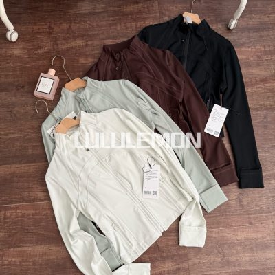 High Quality Lululemon Coats Black Spandex Logo Collection