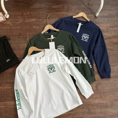 Premium Quality Lululemon Long Sleeves Navy Sporty Luxury