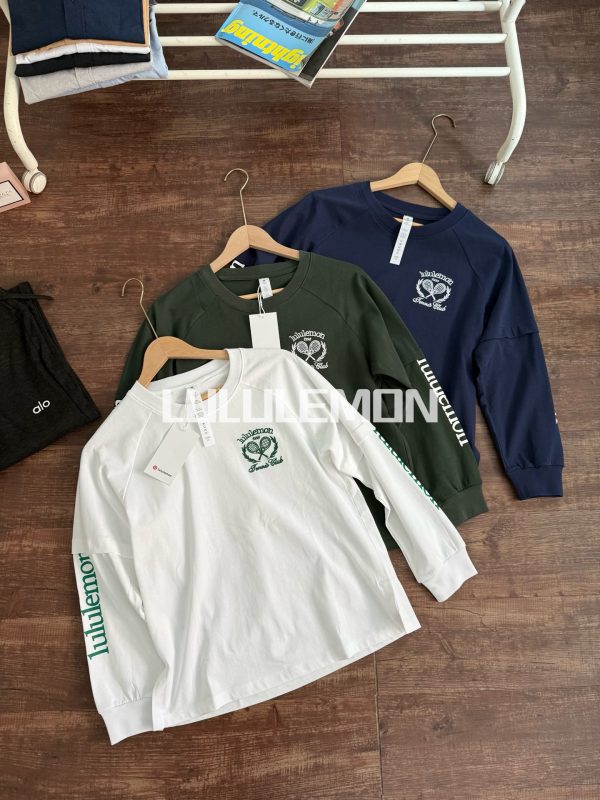 Premium Quality Lululemon Long Sleeves Navy Sporty Luxury