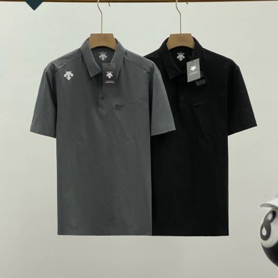 Premium Descente Short-Sleeved Black Spandex Classic Style