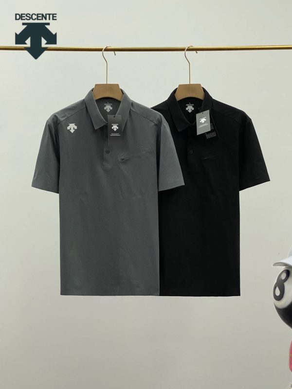 Premium Descente Short-Sleeved Black Spandex Classic Style