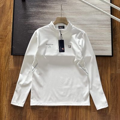 Premium Quality Fila Long Sleeves Black Knit Logo Luxury