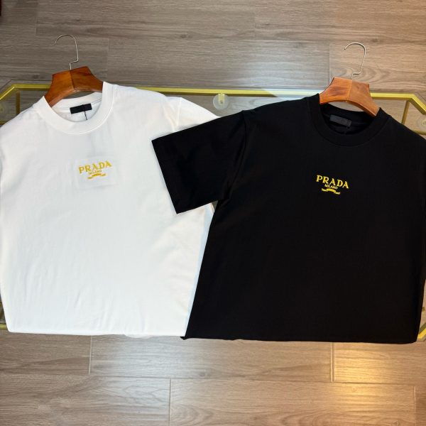 Luxury Prada Short Sleeves Black Embroidery Luxury