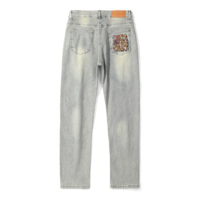 Luxury Loewe Jeans Blue Denim Embroidered Collection
