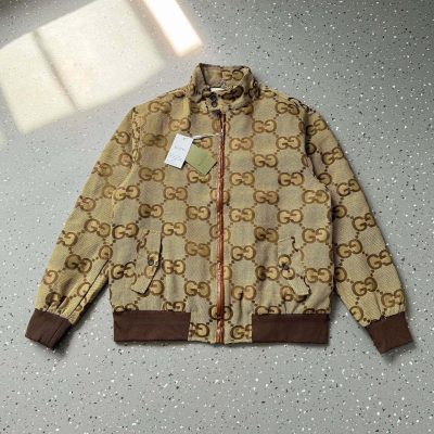 Premium Gucci Coat Red Cotton Jacquard Luxury