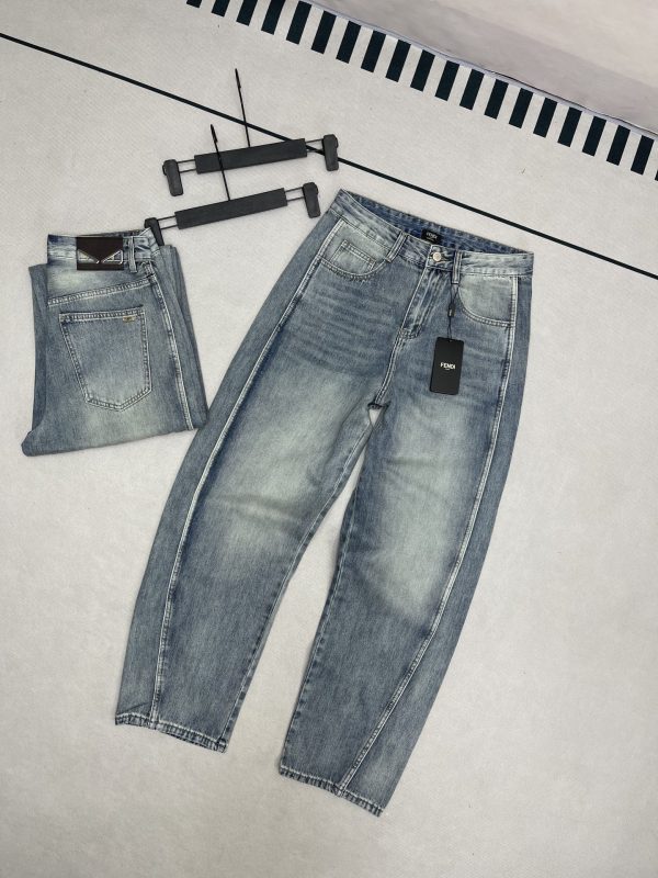 Premium Quality Fendi Jeans Leather Logo Luxury