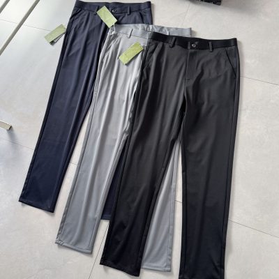 Best Selling Gucci Casual Pants Black Leather Casual Luxury
