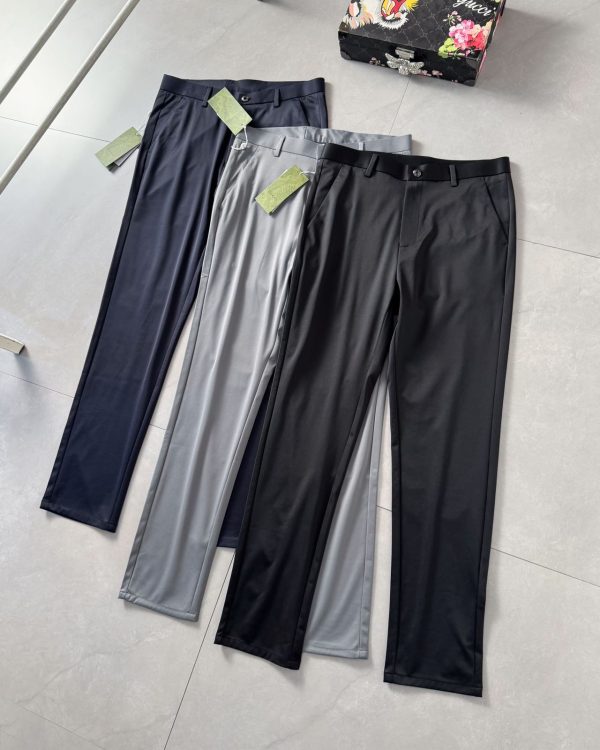 Best Selling Gucci Casual Pants Black Leather Casual Luxury