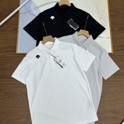 Premium Descente Short-Sleeved Shirts Black Casual Collection