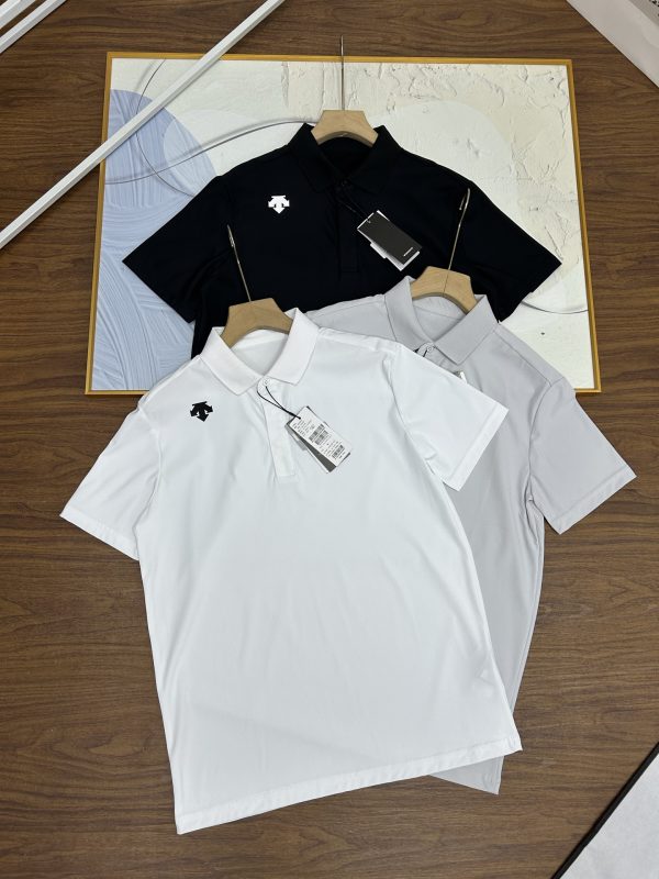 Premium Descente Short-Sleeved Shirts Black Casual Collection
