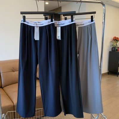 Best Selling Calvin Klein Wide-Leg Pants Navy Collection