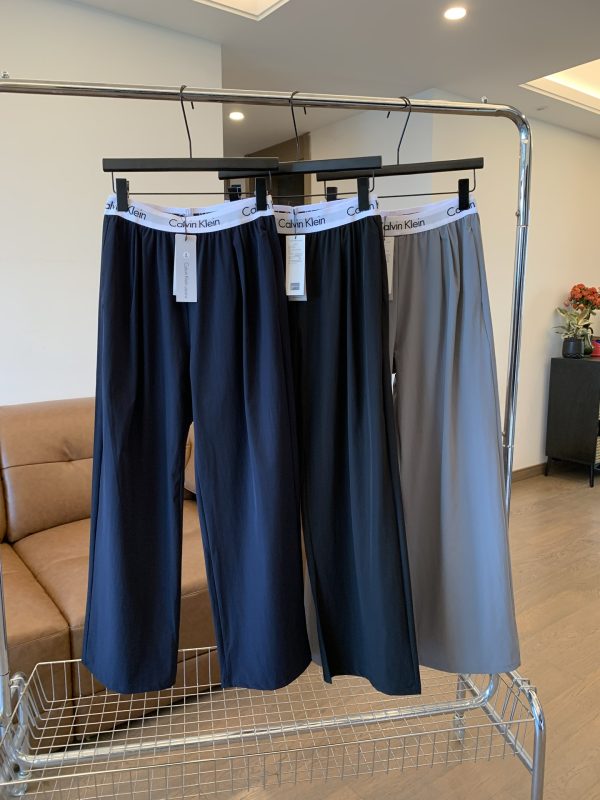 Best Selling Calvin Klein Wide-Leg Pants Navy Collection