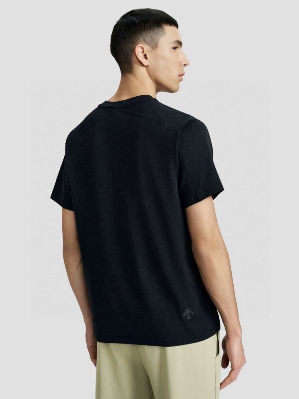 Luxury Descente Short Sleeve Gray Cotton Urban Collection