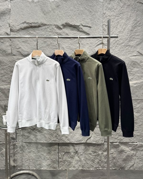 Premium Lacoste Sweatshirts Gold Cotton Logo Collection