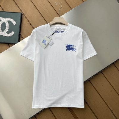 Premium Quality Burberry T-Shirts Black Cotton Print Luxury