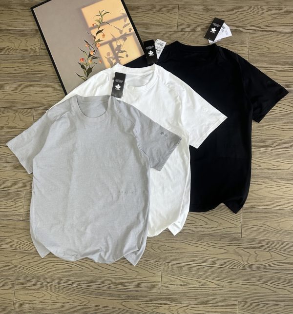 Luxury Descente Short Sleeve Gray Cotton Urban Style