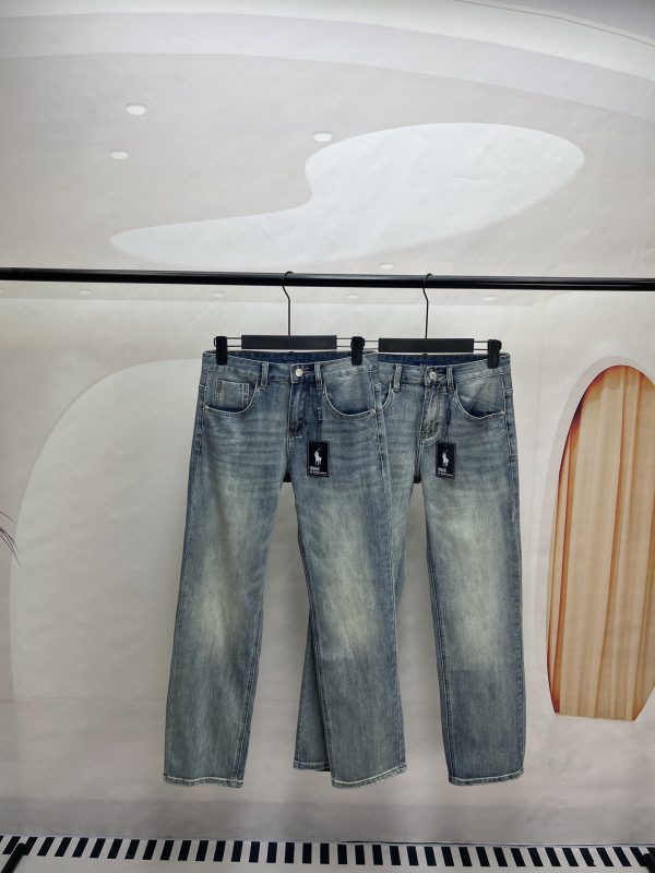 Best Selling Ralph Lauren Jeans Black Leather Casual Style