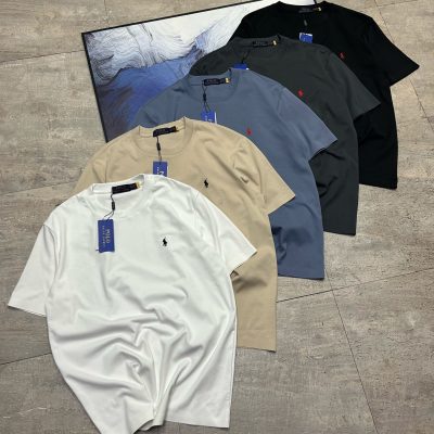 Premium Quality Ralph Lauren Short Sleeves Black Cotton Embroidered Collection