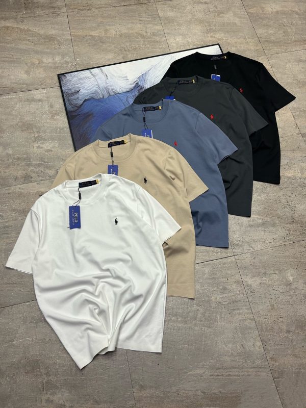 Premium Quality Ralph Lauren Short Sleeves Black Cotton Embroidered Collection