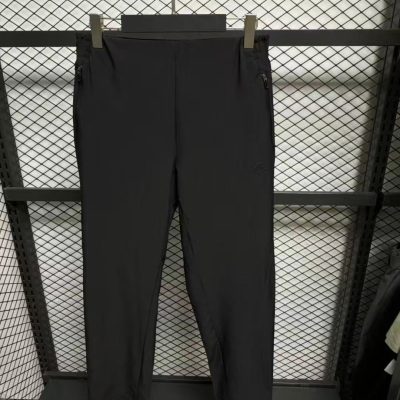 Premium Descente Pants Black Nylon Casual Style