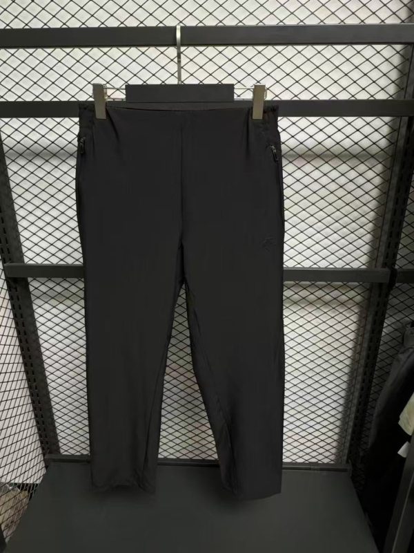 Premium Descente Pants Black Nylon Casual Style