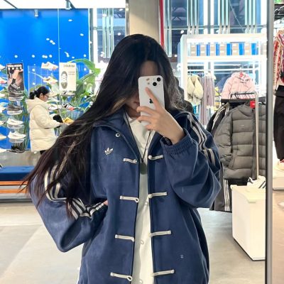 High Quality Adidas Coats Navy Classic Style