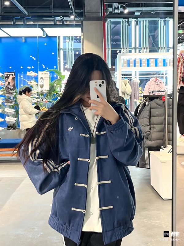 High Quality Adidas Coats Navy Classic Style