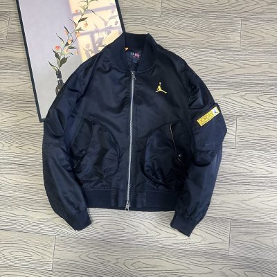 High Quality Jordan Coats Black Logo Luxury