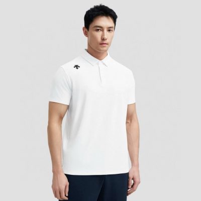 Best Selling Descente Short-Sleeved Shirts Black Casual Luxury